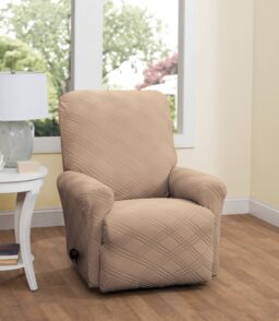 Double Diamond Recliner Stretch Slipcover in Chocolate