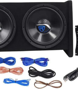 Rockville Dual 12-Inch Car Subwoofer Enclosure Kit With Mono Amplifier - RV12.2B