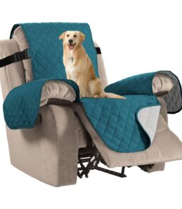 H.VERSAILTEX Reversible Quilted Recliner Covers Recliner Chair Cover Water Resistant Furniture Protector Washable Couch Cover with Elastic Straps