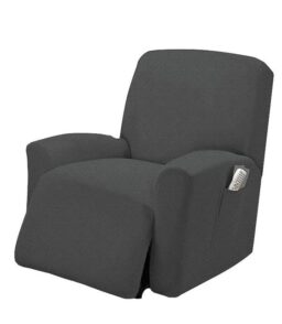 1 Piece Stretch Recliner Slipcover Stretch Fit Lazy Boy Recliner Cover - Grey