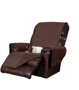 FurHaven Waterproof Non-Skid Back Furniture Protector. Dark Brown. Recliner