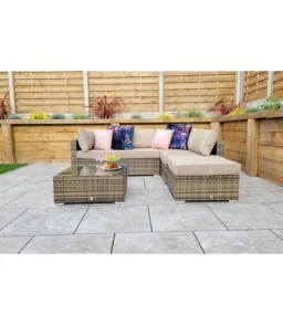 Margaret Wicker 5 - Person Garden Lounge Set with Cushions