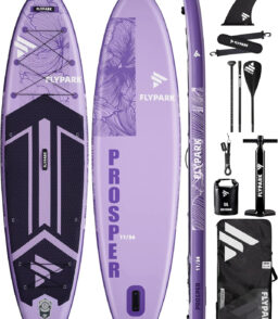 Flypark Inflatable Paddleboard. 11-inch x 34-inch. 420 Pounds Capacity. 15 D-Rings