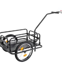 Ktaxon Two-Wheel Bicycle Cargo Trailer. Black. 16 in Inflatable Wheels