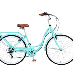 Pregoods Shop 26 Inch Women's Cruiser Bicycle. Shimano 7 Speed. Green