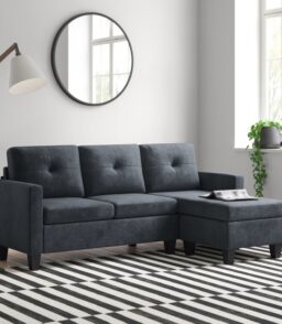 Almendarez 77′′ Wide Reversible Modular Sofa & Chaise With Ottoman