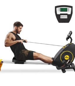 FISUP Magnetic Rowing Machine With 8 Level Adjustable Resistance. Black - RMF7