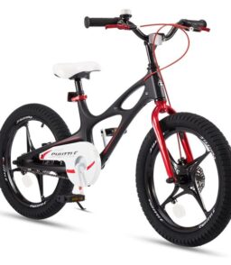 18 Inch Magnesium Alloy Kids Bike With Dual Disc Brakes. Lightweight Frame. Black