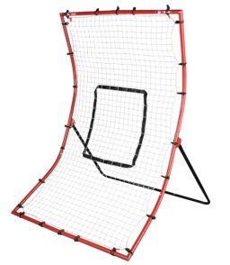 Baseball Rebounder And Pitchback Trainer Net. 65in W x 44in H. 1in Steel Frame