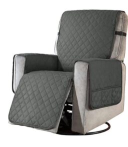Waterproof Recliner Chair Cover with Non Slip Strap Grey / S