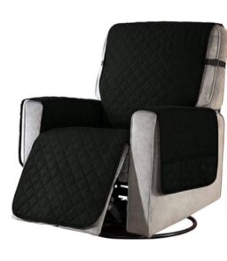 Waterproof Recliner Chair Cover with Non Slip Strap Black / S