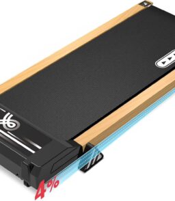 Ecotronic Indoor Electric Walking Pad With Natural Wood Finish. 2.25HP Motor. LED Display. Remote Control And Incline