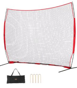 VEVOR Barricade Backstop Net. 12x9 ft Ball Sports Barrier Netting With Carry Bag - SSPDYBQ004